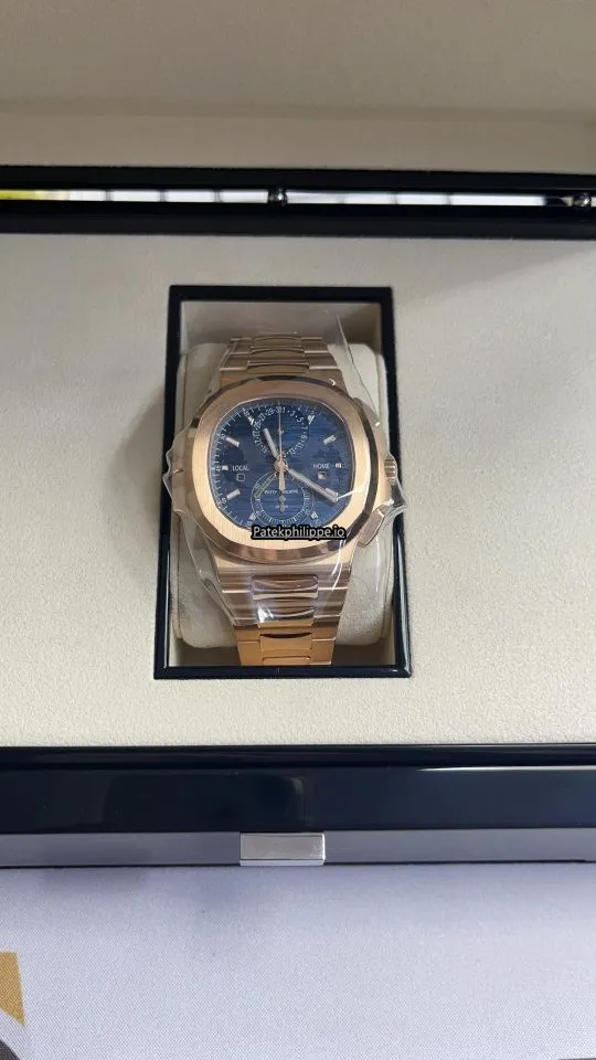 Patek Philippe Nautilus 5990/1r-001 40.5MM Rose Gold Case Automatic