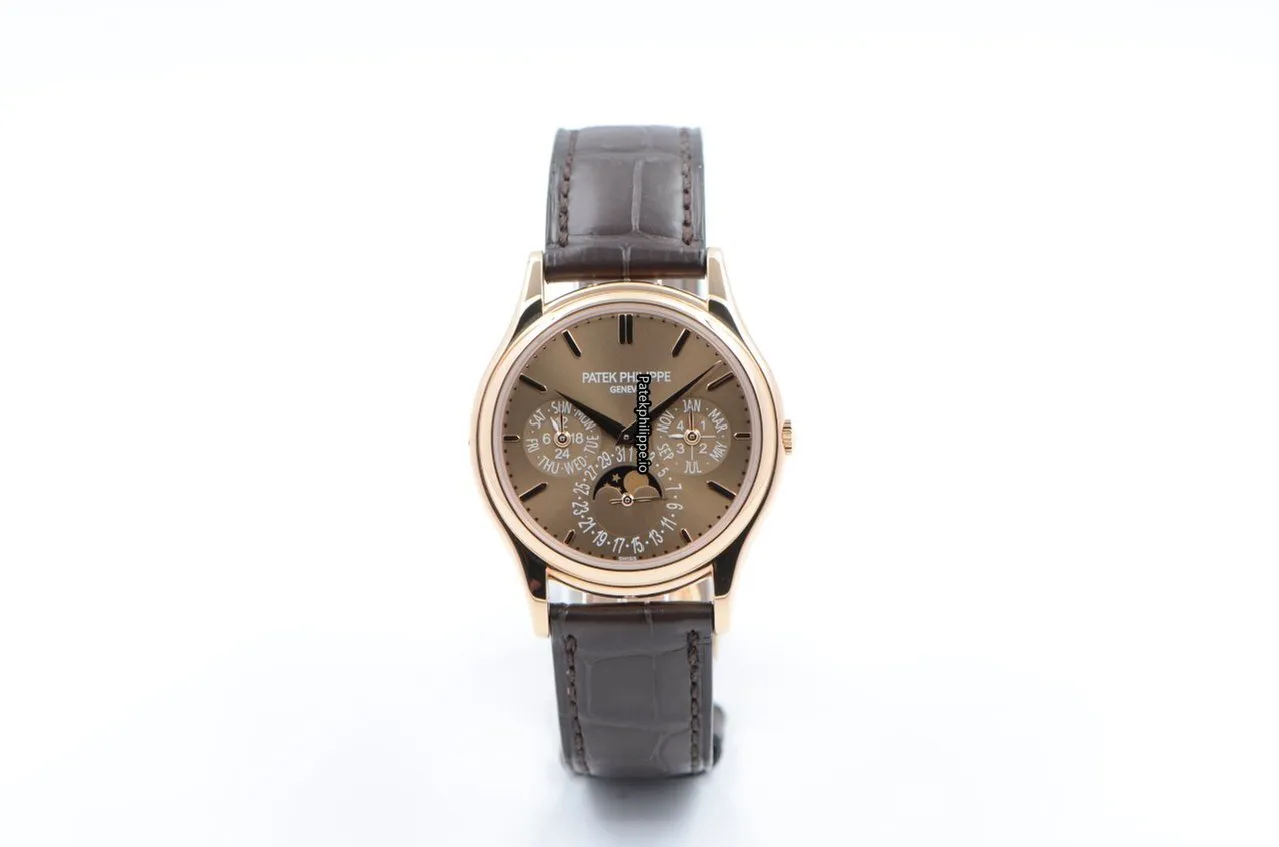 Alternative view of Patek Philippe Perpetual Calendar 5140r-001 Rose Gold Case Automatic