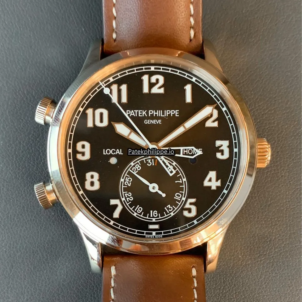 Patek Philippe Travel Time 5524r-001 42MM Rose Gold Case Automatic