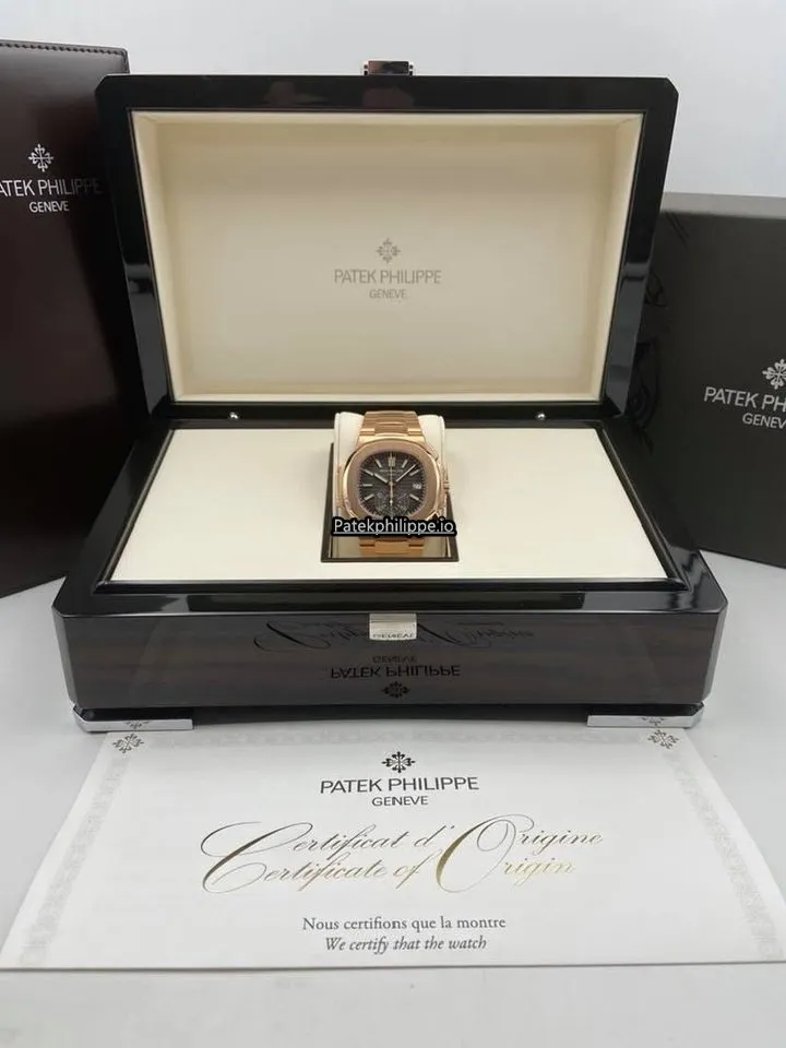 Patek Philippe Nautilus 5980/1r-001 40.5MM Rose Gold Case Automatic
