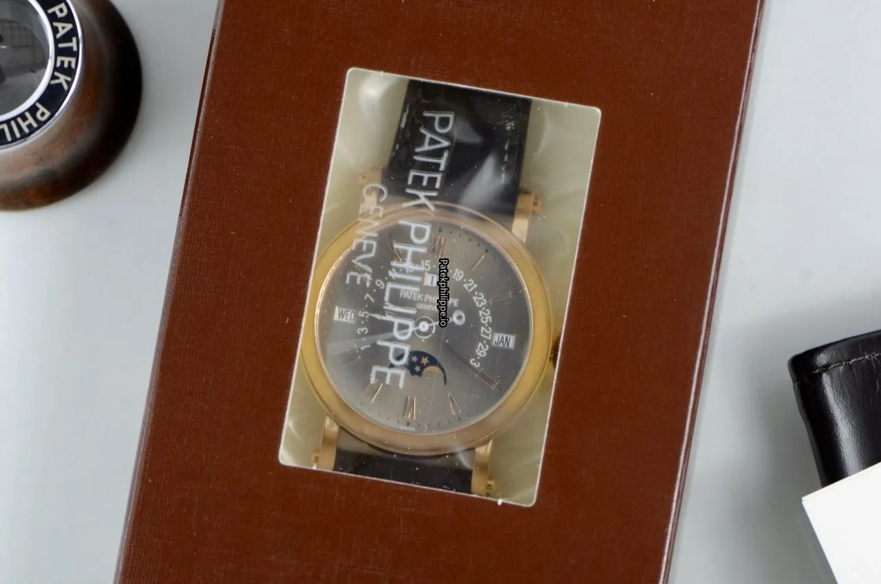 Alternative view of Patek Philippe Perpetual Calendar 5059r-017 36MM Rose Gold Case Automatic