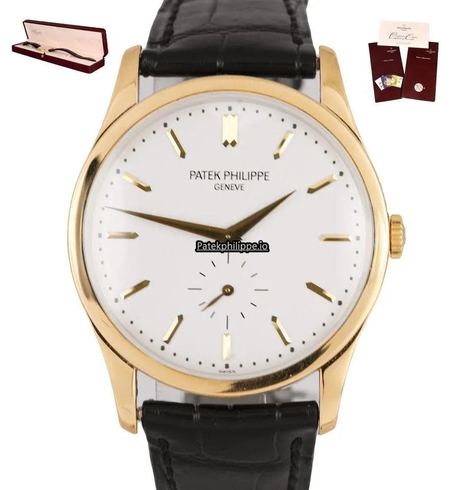 Patek Philippe Calatrava 5196j-001 37MM Yellow Gold Case Manual Winding