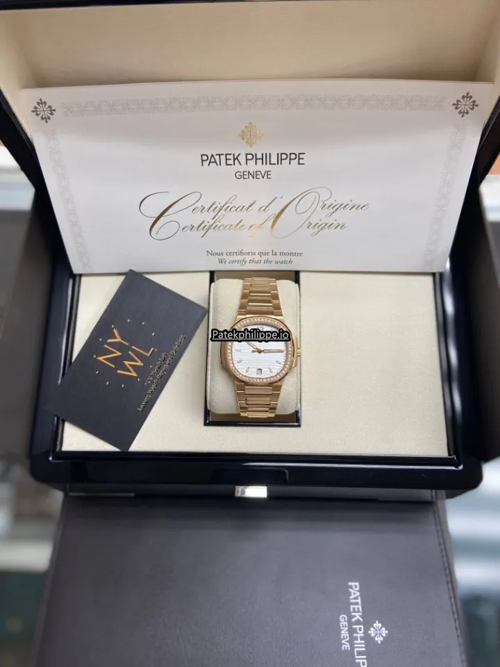 Patek Philippe Nautilus 7118/1r-010 35.2MM Rose Gold Case Automatic