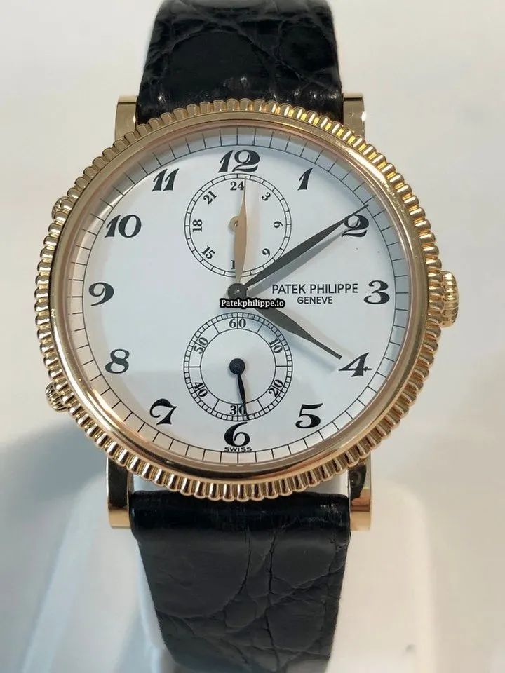 Patek Philippe Travel Time 5034r Rose Gold Case Manual Winding