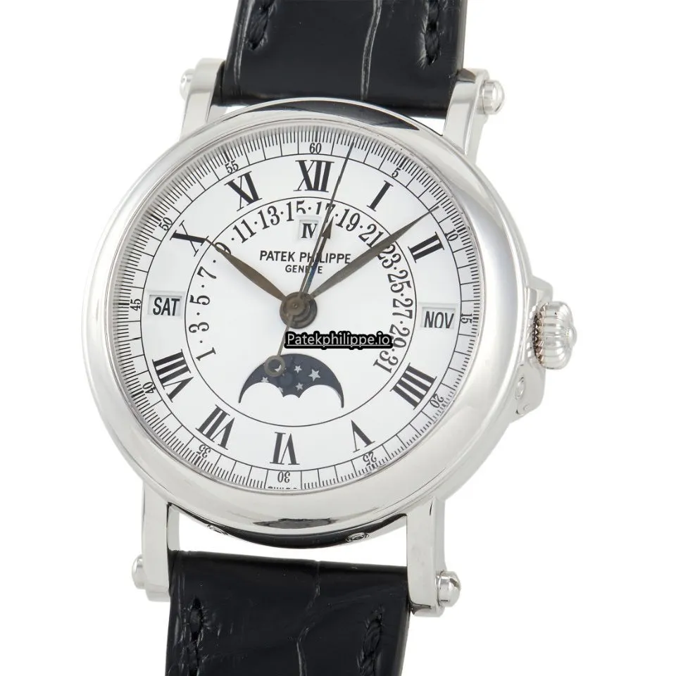 Alternative view of Patek Philippe Perpetual Calendar 5059g 36MM White Gold Case Automatic