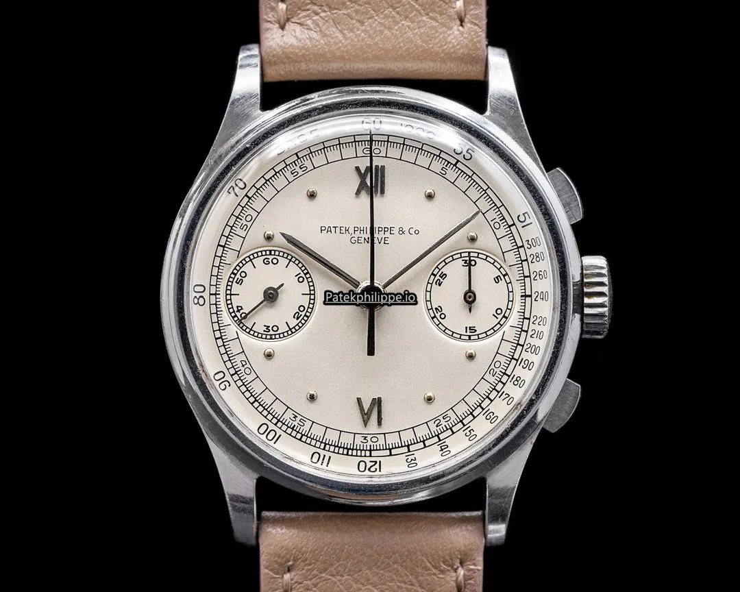Alternative view of Patek Philippe Chronograph 130a 33.5MM Steel Case Manual Winding