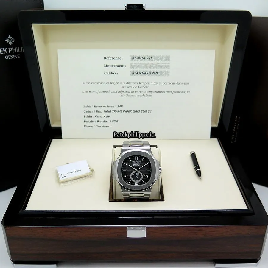 Alternative view of Patek Philippe Nautilus 5726/1a-001 40.5MM Steel Case Automatic