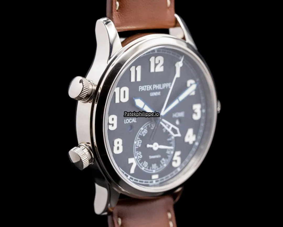 Alternative view of Patek Philippe Travel Time 5524g-001 Tiffany 11MM White Gold Case Automatic