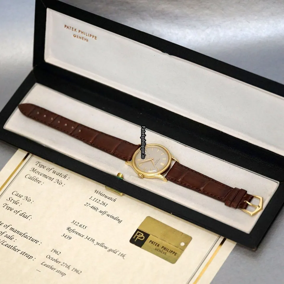 Alternative view of Patek Philippe Calatrava 3439 32.5MM Yellow Gold Case Automatic