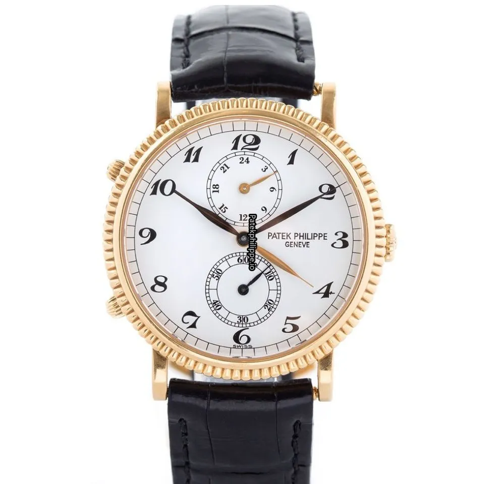 Patek Philippe Travel Time 5034j 34MM Yellow Gold Case Manual Winding