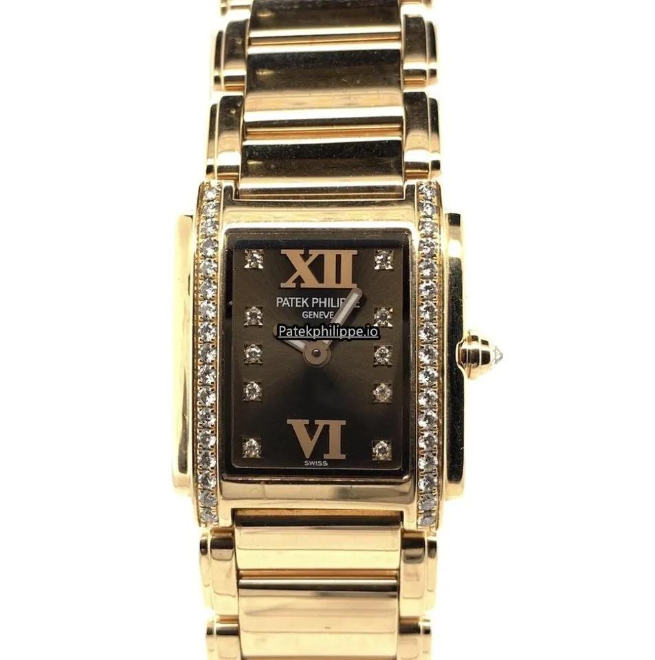 Patek Philippe Twenty-4 4908/11r-010 22x26.3MM Rose Gold Case Quartz