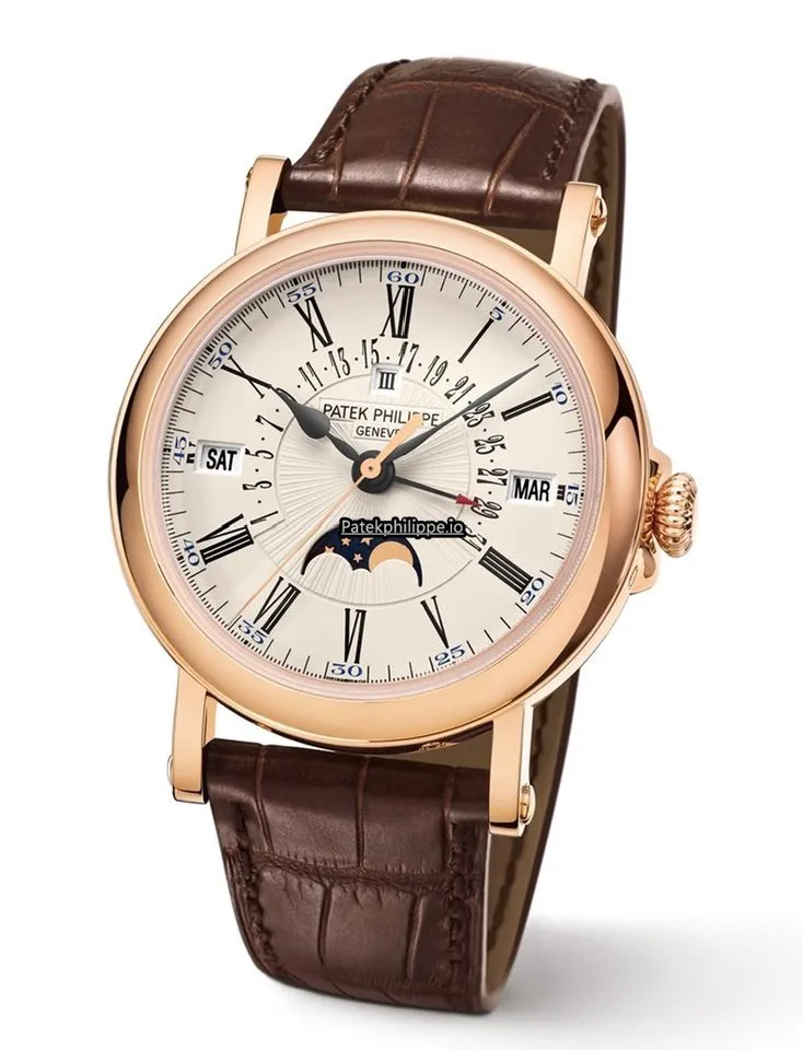 Alternative view of Patek Philippe Perpetual Calendar 5159r-001 38MM Rose Gold Case Automatic