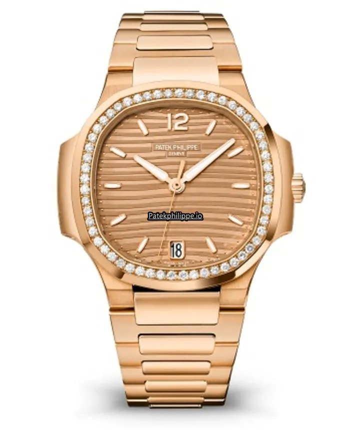 Patek Philippe Nautilus 7118/1200r-010 35.2MM Rose Gold Case Automatic