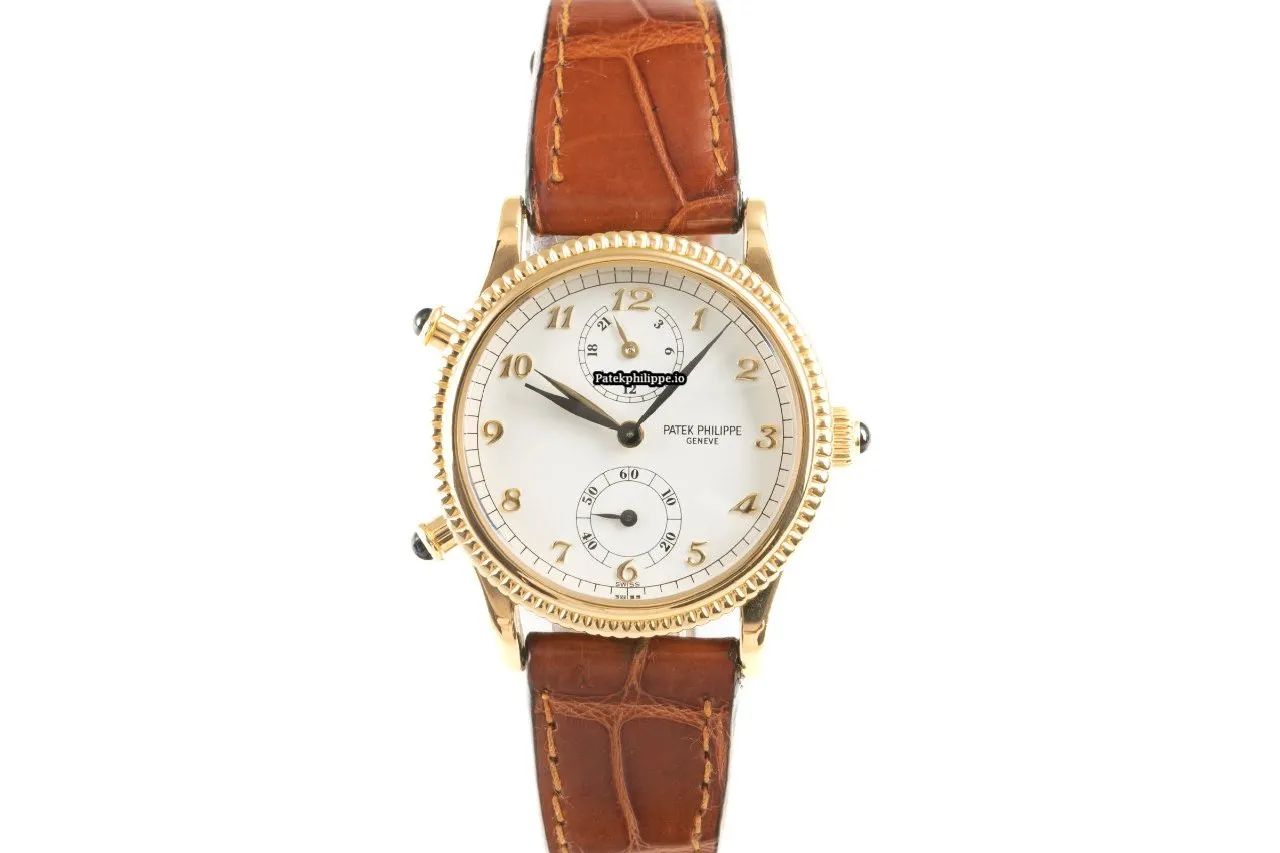 Alternative view of Patek Philippe Travel Time 4864j-010 29.5MM Yellow Gold Case Manual Winding