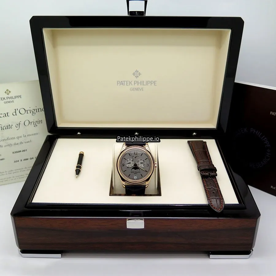 Alternative view of Patek Philippe Annual Calendar 5350r-001 39MM Rose Gold Case Automatic