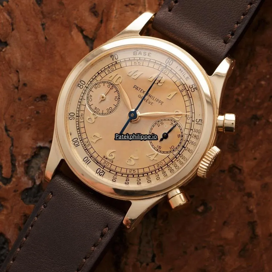 Alternative view of Patek Philippe Chronograph 1463 34.5MM Yellow Gold Case Manual Winding