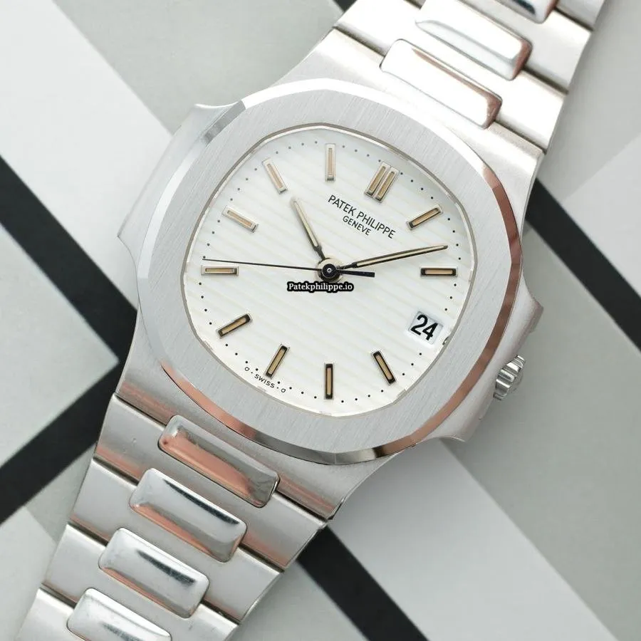 Alternative view of Patek Philippe Nautilus 3800 37MM White Gold Case Automatic
