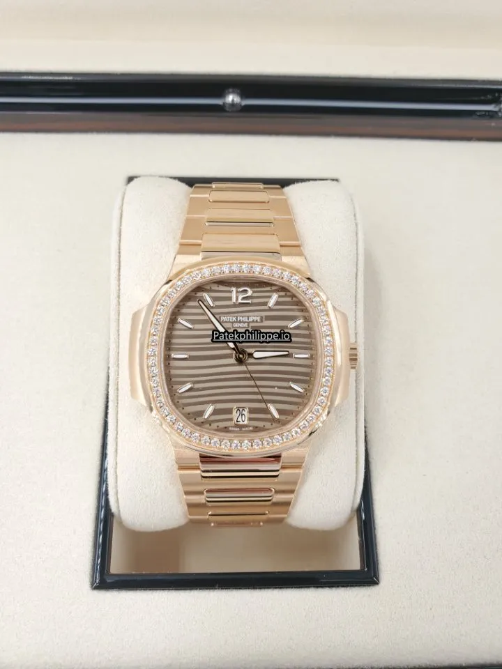 Patek Philippe Nautilus 7118/1200r-010 35.2MM Rose Gold Case Automatic
