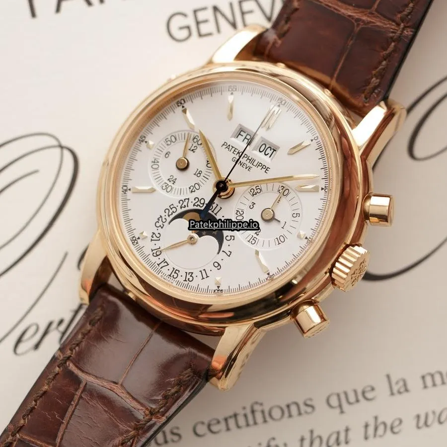 Alternative view of Patek Philippe Perpetual Calendar 3970ej-014 36MM Yellow Gold Case Manual Winding