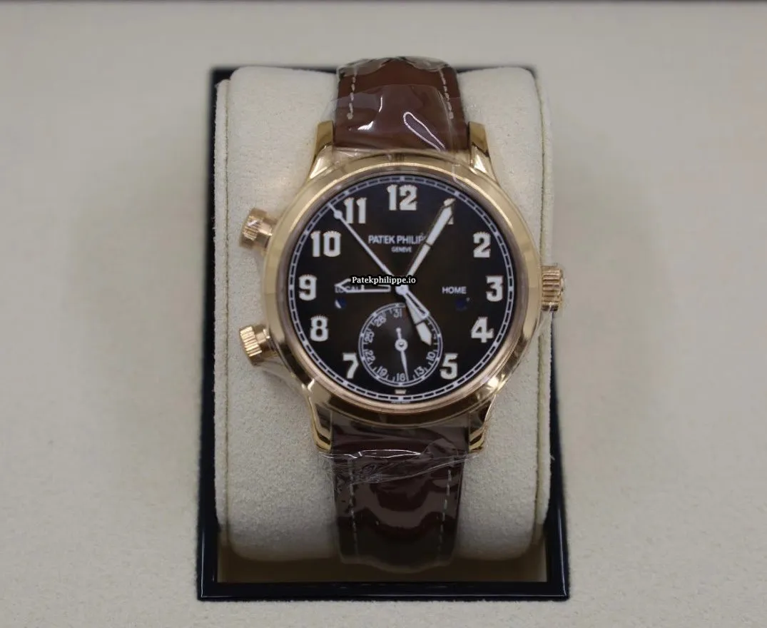 Patek Philippe Travel Time 7234r-001 37.5MM Rose Gold Case Automatic