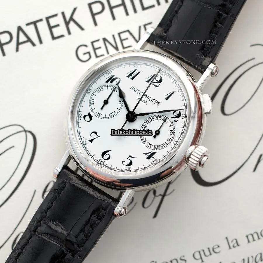Alternative view of Patek Philippe Grand Complications 5959p-001 33MM Platinum Case Manual Winding