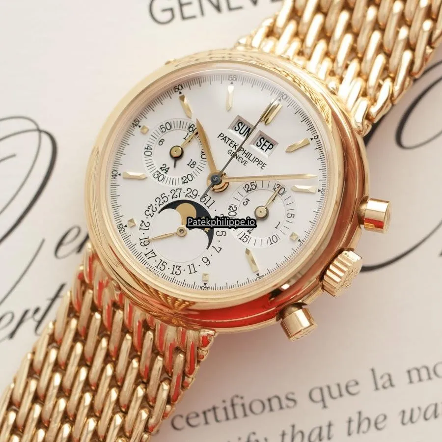 Alternative view of Patek Philippe Perpetual Calendar 3970/2j-001 36MM Yellow Gold Case Manual Winding