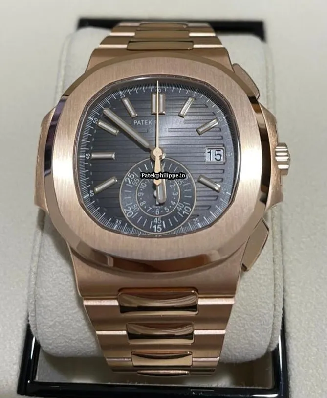 Patek Philippe Nautilus 5980/1r-001 40.5MM Rose Gold Case Automatic