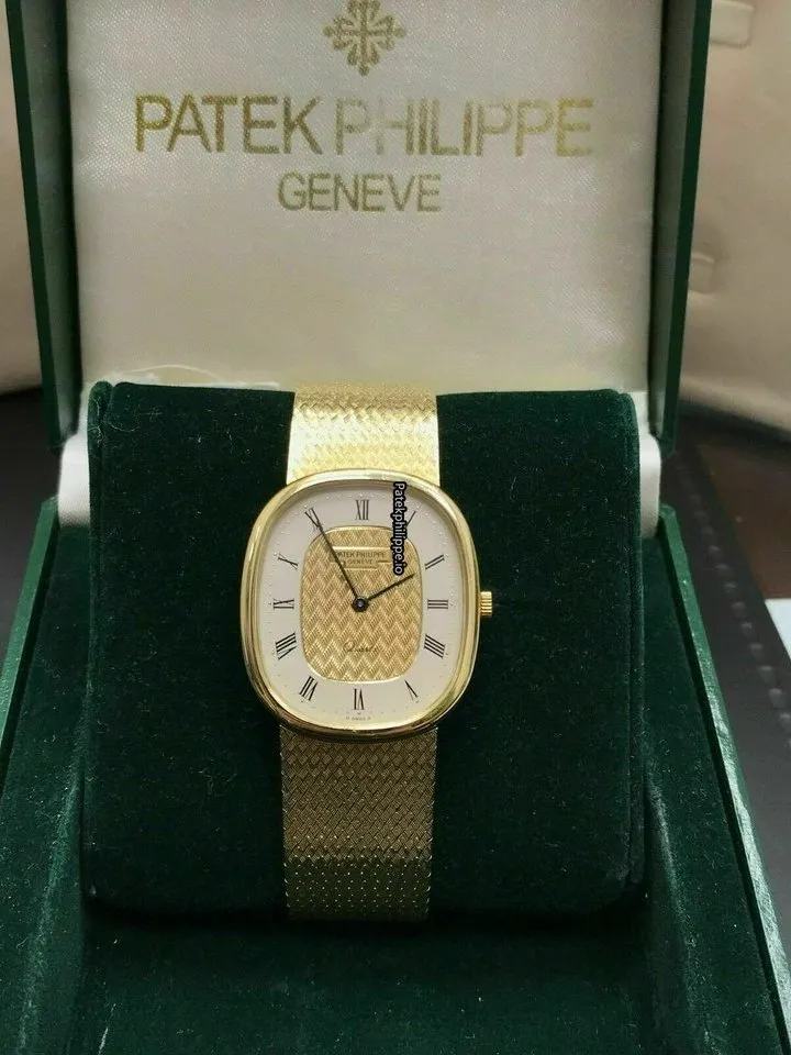 Patek Philippe Golden Ellipse Ref 3838 32x25MM Yellow Gold Case Quartz