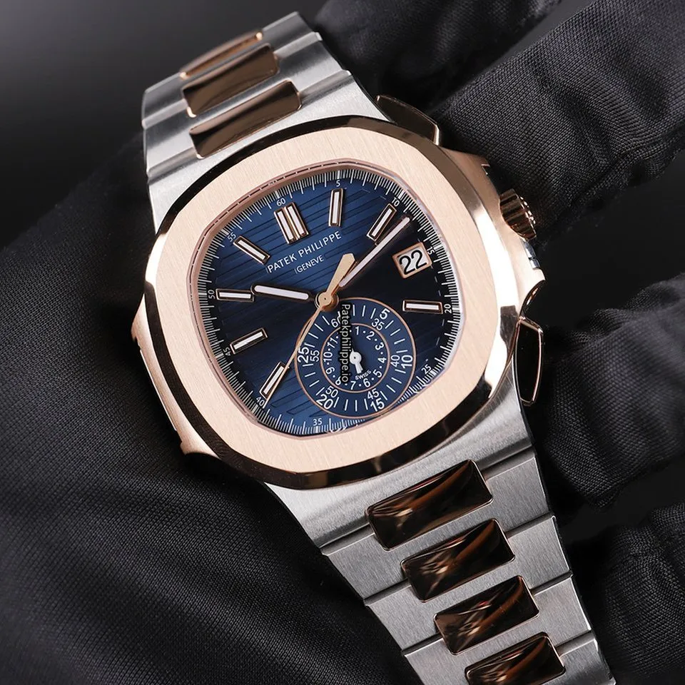 Alternative view of Patek Philippe Nautilus 5980/1ar-001 40.5x38.5MM Rose Gold Case Automatic