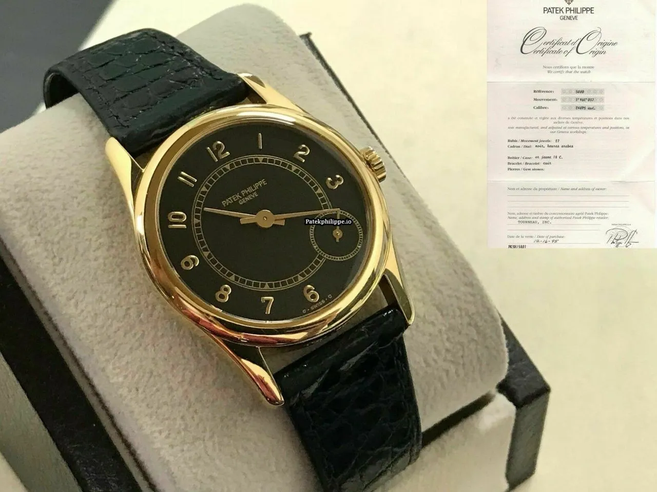 Alternative view of Patek Philippe Calatrava 5000 35MM Yellow Gold Case