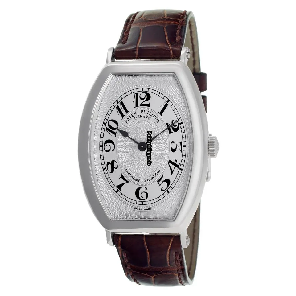 Alternative view of Patek Philippe Gondolo 5098p 32MM Platinum Case Manual Winding
