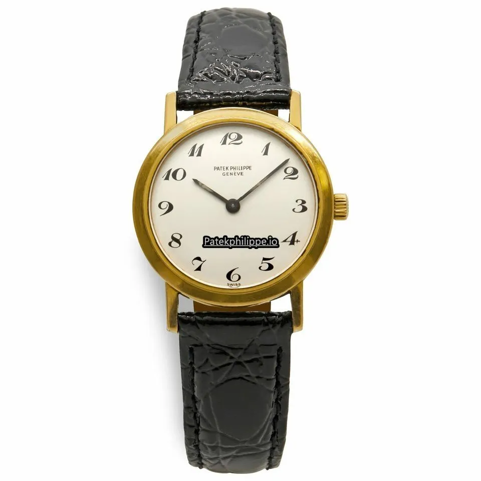 Alternative view of Patek Philippe Calatrava 4184j 25MM Yellow Gold Case Manual Winding