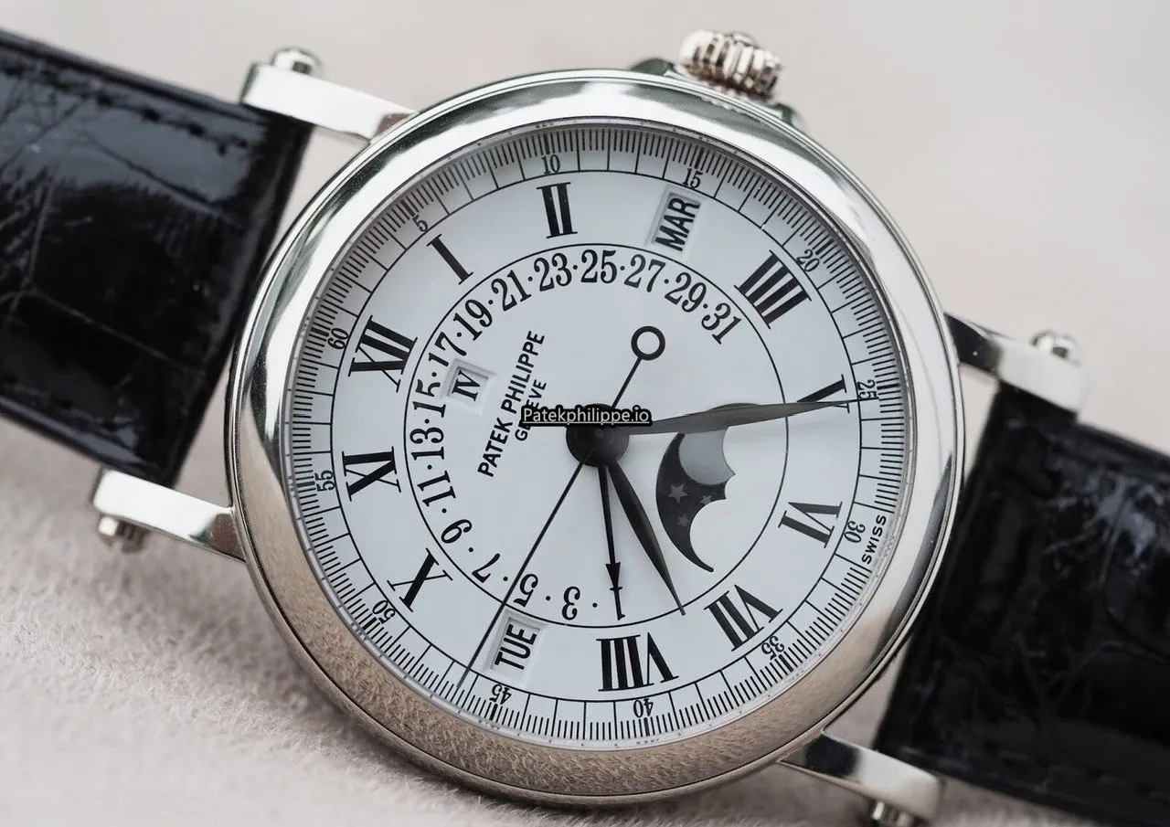 Alternative view of Patek Philippe Perpetual Calendar 5059g 36MM White Gold Case Automatic