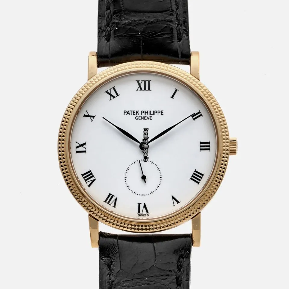 Patek Philippe Calatrava 3919j-001 33MM Yellow Gold Case Manual Winding