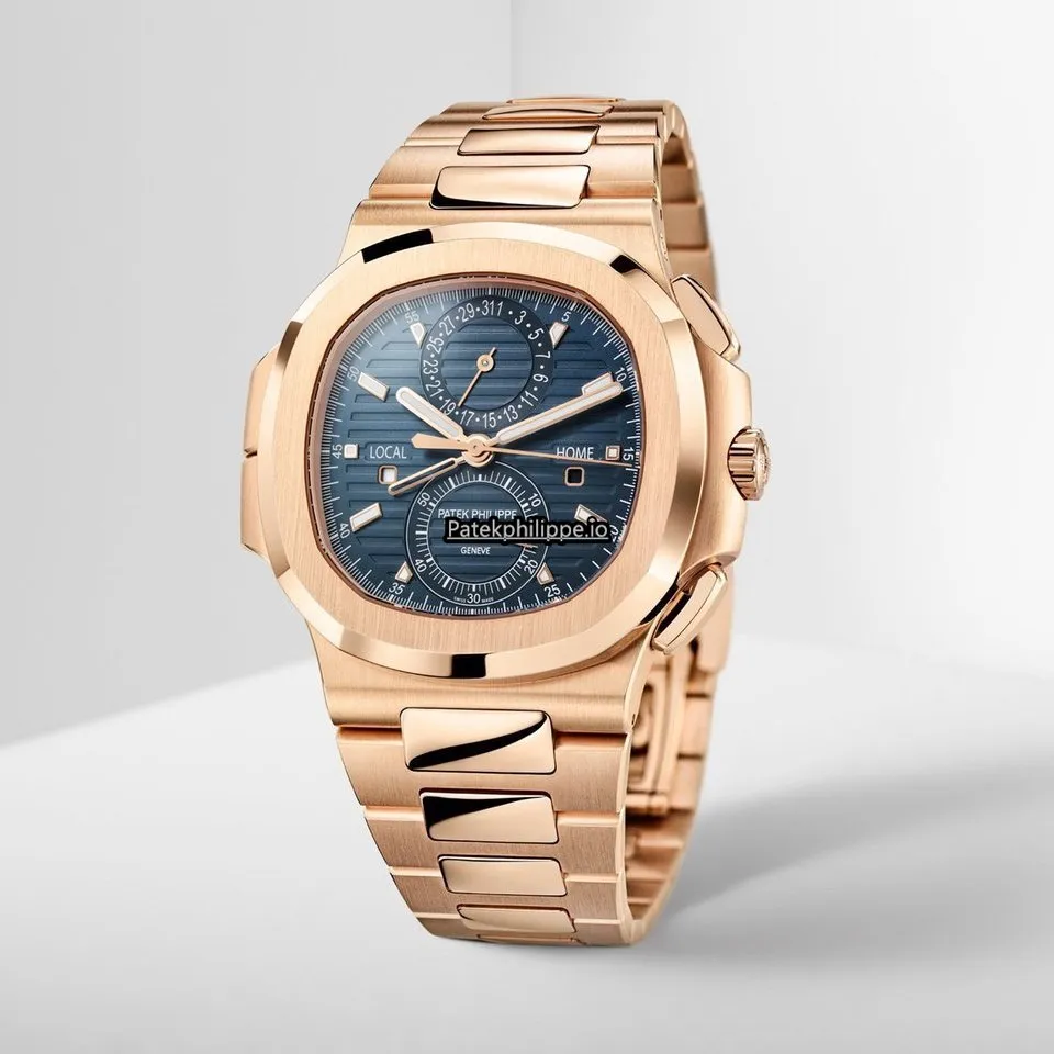 Patek Philippe Nautilus 5990/1r-001 40.5MM Rose Gold Case Automatic