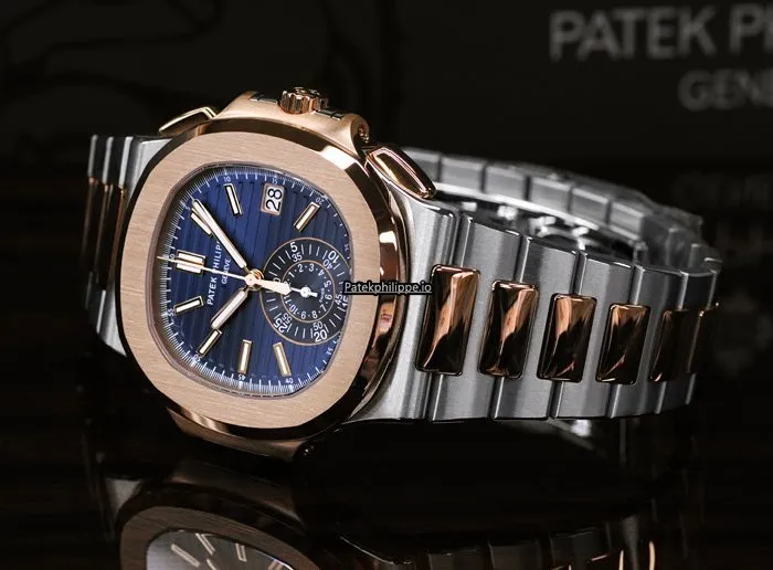 Alternative view of Patek Philippe Nautilus 5980.1ar.001 40.5MM Gold/steel Case Automatic