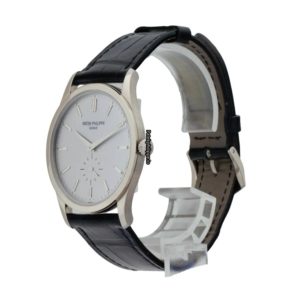 Alternative view of Patek Philippe Calatrava 5196g-001 37MM White Gold Case Manual Winding