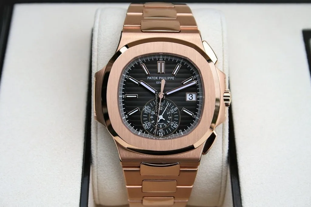 Patek Philippe Nautilus 5980/1r-001 40.5MM Rose Gold Case Automatic