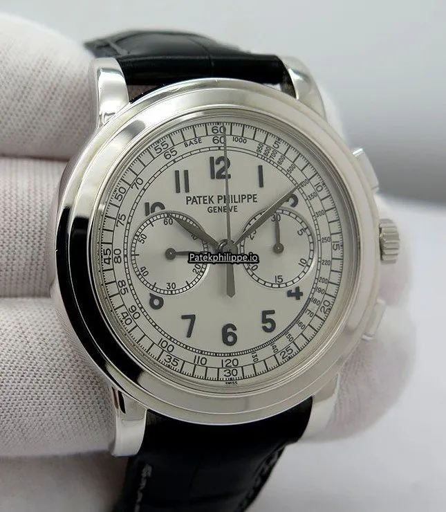 Alternative view of Patek Philippe Chronograph 5070g 42MM White Gold Case Manual Winding
