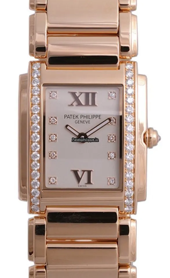 Alternative view of Patek Philippe Twenty-4 4910/11r-011 25x30MM Rose Gold Case Quartz