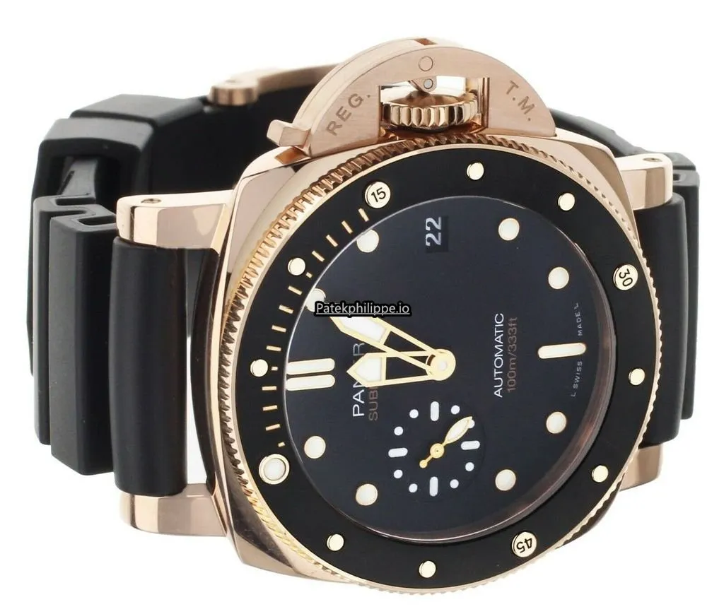 Alternative view of Patek Philippe Pam974 42MM Rose Gold Case Automatic