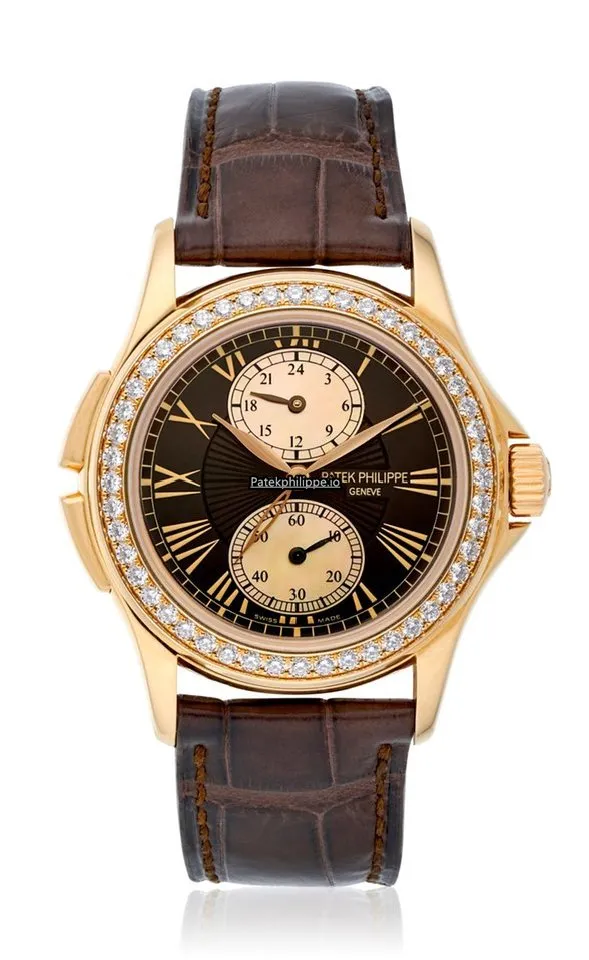 Patek Philippe Travel Time 4934r-001 35MM Rose Gold Case Manual Winding