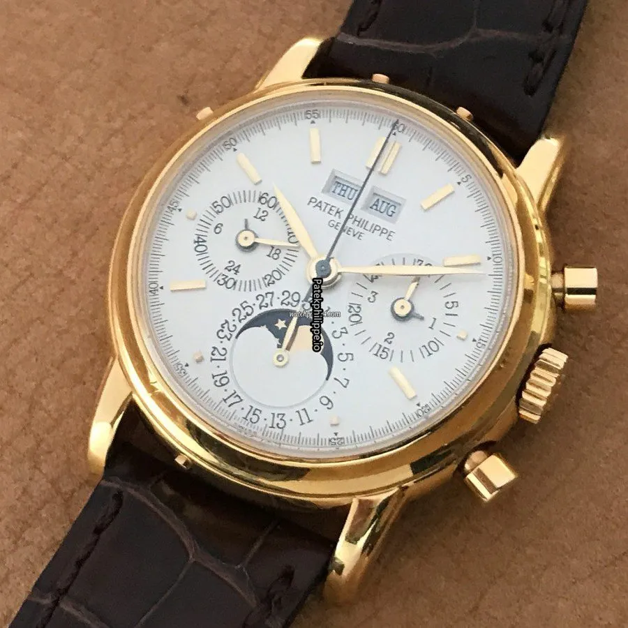 Alternative view of Patek Philippe Perpetual Calendar 3970r 36MM Rose Gold Case Manual Winding