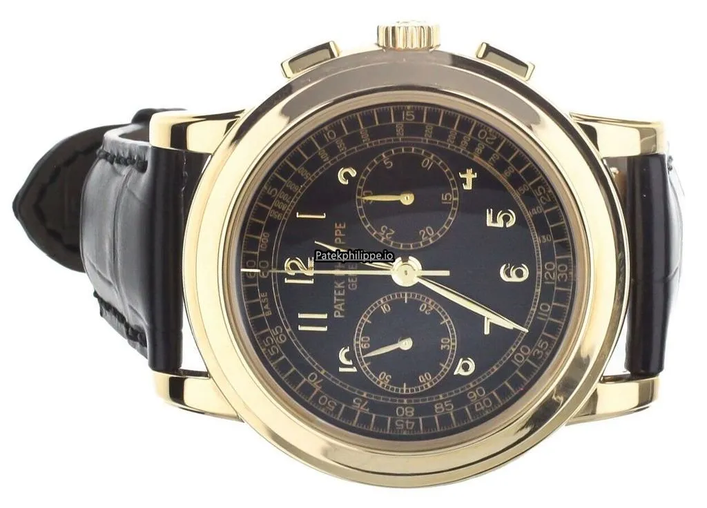 Alternative view of Patek Philippe Chronograph 5070j 42MM Yellow Gold Case Manual Winding