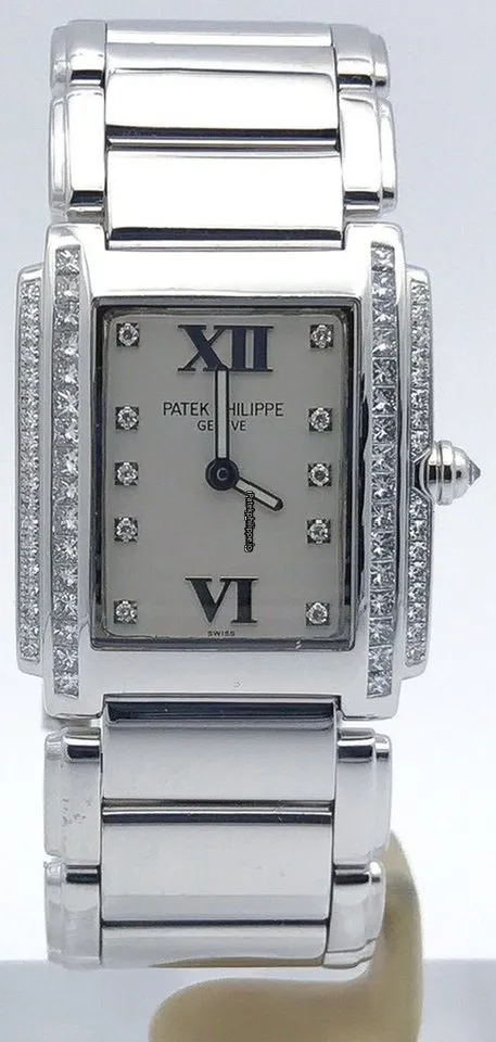 Patek Philippe Twenty-4 4910-g/001 22x26.3MM White Gold Case Quartz