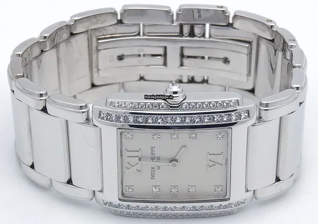 Alternative view of Patek Philippe Twenty-4 4910-g/001 22x26.3MM White Gold Case Quartz