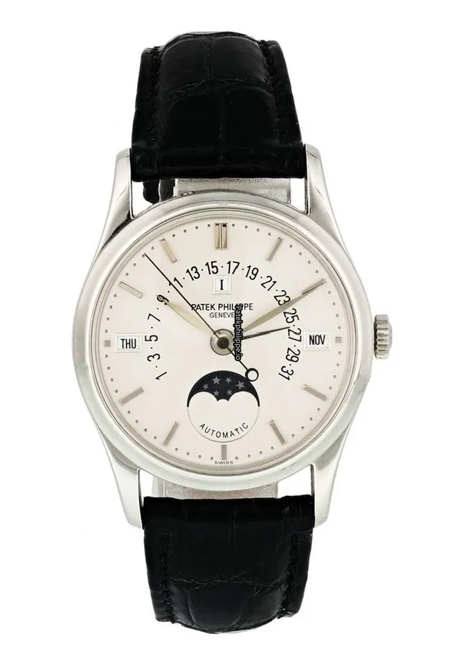 Alternative view of Patek Philippe Perpetual Calendar 5050p 35MM Platinum Case Automatic
