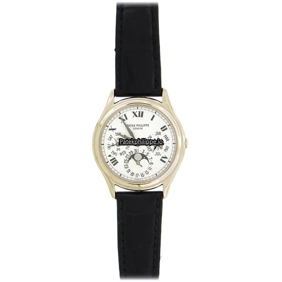 Alternative view of Patek Philippe Perpetual Calendar 3940g 36MM White Gold Case Automatic