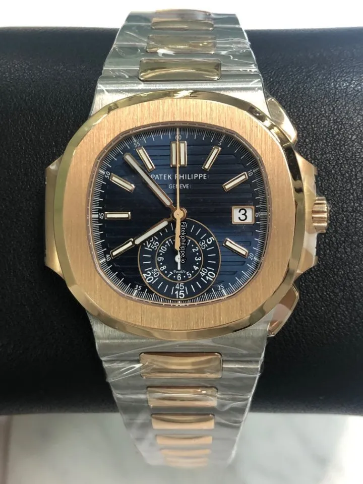 Alternative view of Patek Philippe Nautilus 5980/1ar-001 40.5x38.5MM Gold/steel Case Automatic