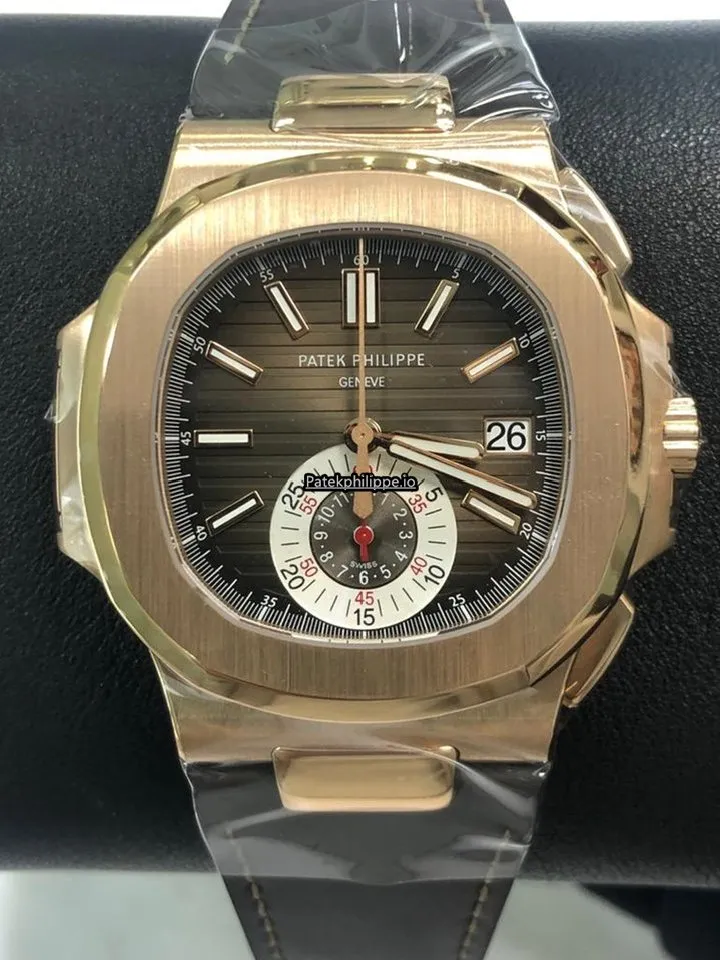 Alternative view of Patek Philippe Nautilus 5980r-001 40.5MM Rose Gold Case Automatic